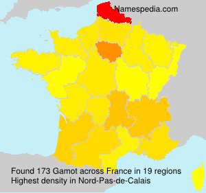 Surname Gamot in France