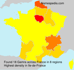 Surname Gamra in France