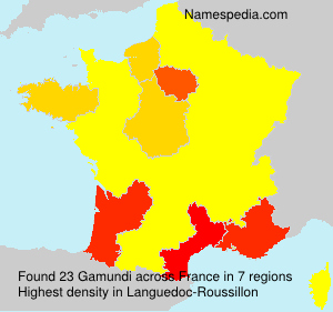 Surname Gamundi in France