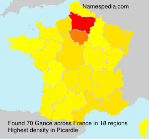 Surname Gance in France
