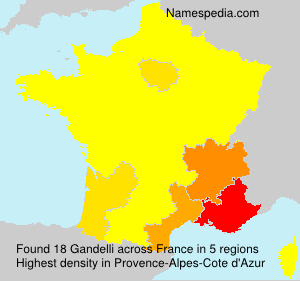Surname Gandelli in France