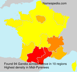Surname Gandia in France