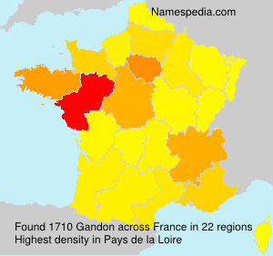 Surname Gandon in France