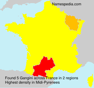Surname Gangini in France