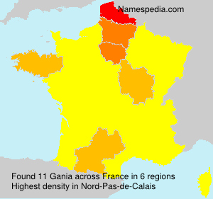 Surname Gania in France