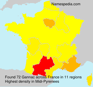 Surname Gannac in France