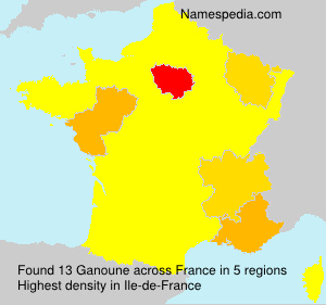 Surname Ganoune in France