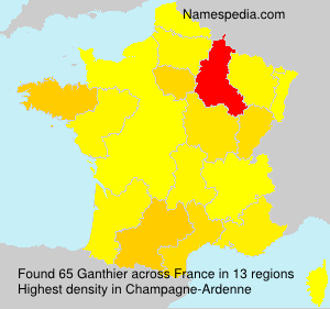 Surname Ganthier in France