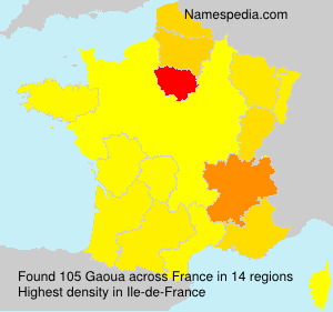 Surname Gaoua in France