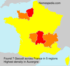 Surname Gaoudi in France