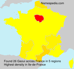 Surname Gaoui in France