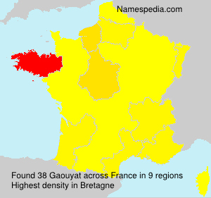 Surname Gaouyat in France