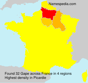 Surname Gape in France