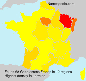 Surname Gapp in France
