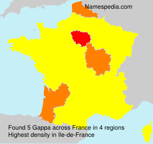 Surname Gappa in France