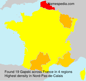 Surname Gapski in France
