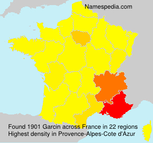Surname Garcin in France