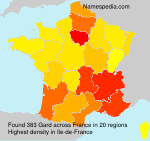 Surname Gard in France