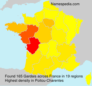 Surname Gardais in France