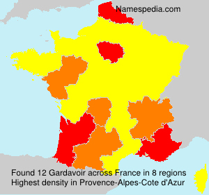 Surname Gardavoir in France