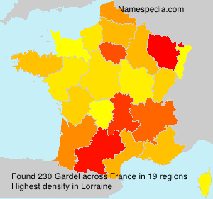 Surname Gardel in France