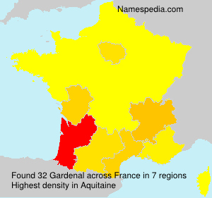 Surname Gardenal in France