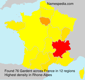 Surname Gardent in France