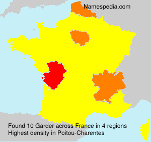 Surname Garder in France