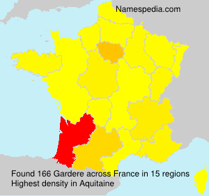 Surname Gardere in France