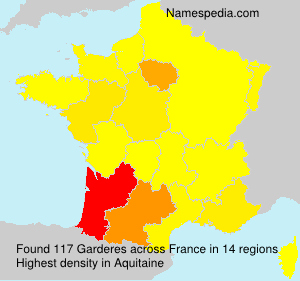 Surname Garderes in France