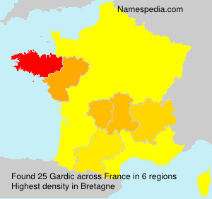 Surname Gardic in France