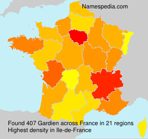 Surname Gardien in France