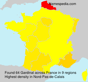 Surname Gardinal in France
