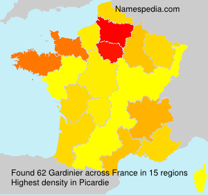 Surname Gardinier in France