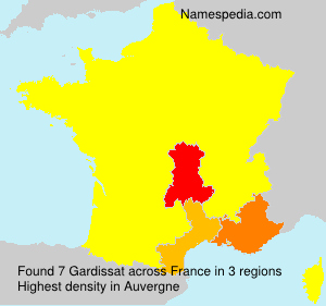 Surname Gardissat in France