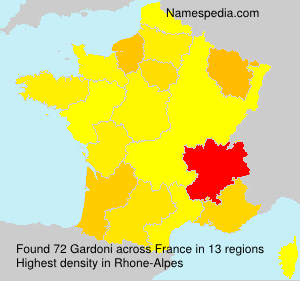Surname Gardoni in France