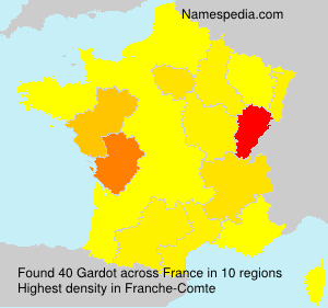 Surname Gardot in France