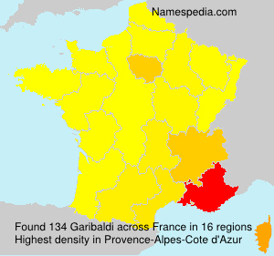 Surname Garibaldi in France