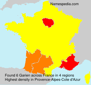 Surname Garien in France