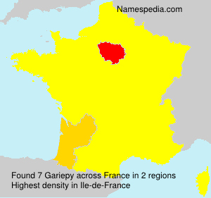 Surname Gariepy in France