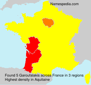 Surname Garoufalakis in France