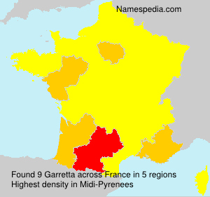 Surname Garretta in France