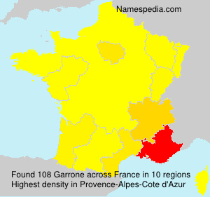 Surname Garrone in France