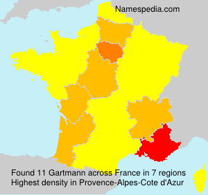 Surname Gartmann in France