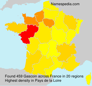 Surname Gascoin in France