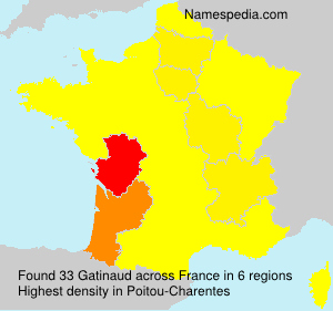 Surname Gatinaud in France