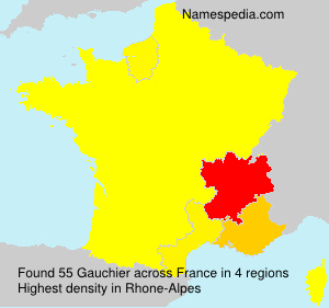 Surname Gauchier in France