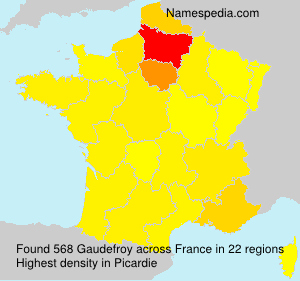 Surname Gaudefroy in France