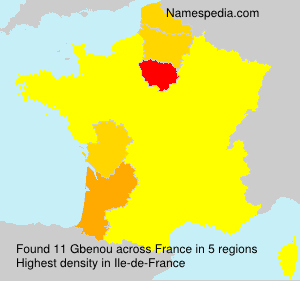 Surname Gbenou in France