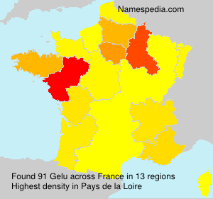 Surname Gelu in France